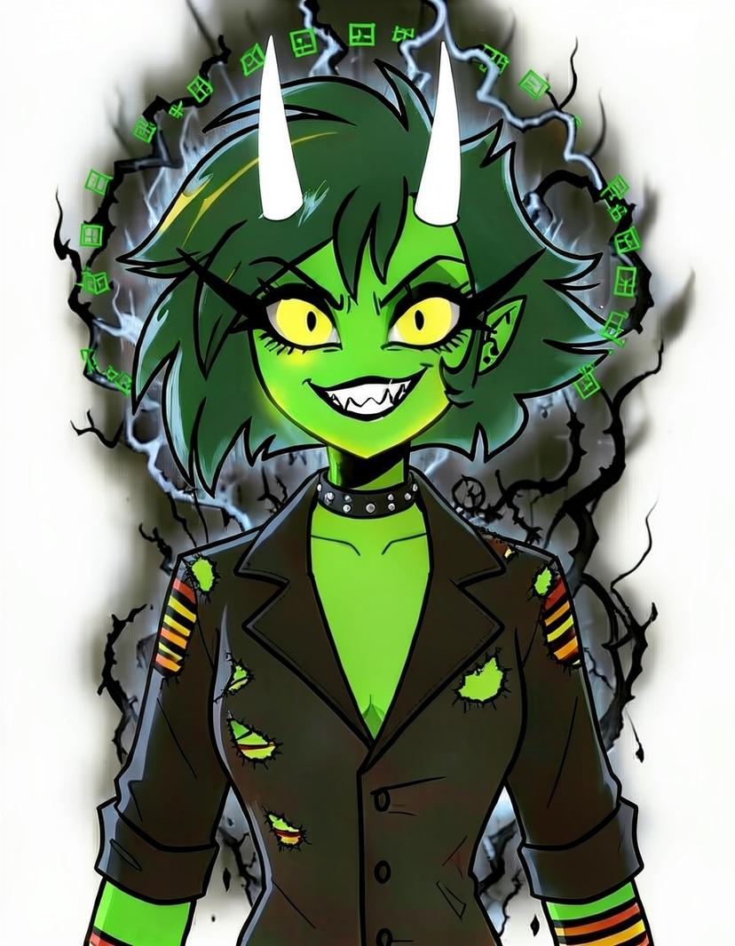 Velvet Spike, a Hazbin Hotel OC made on GenTube
