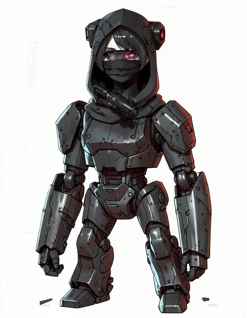 CrimsonGlyph, a Murder Drones OC made on GenTube