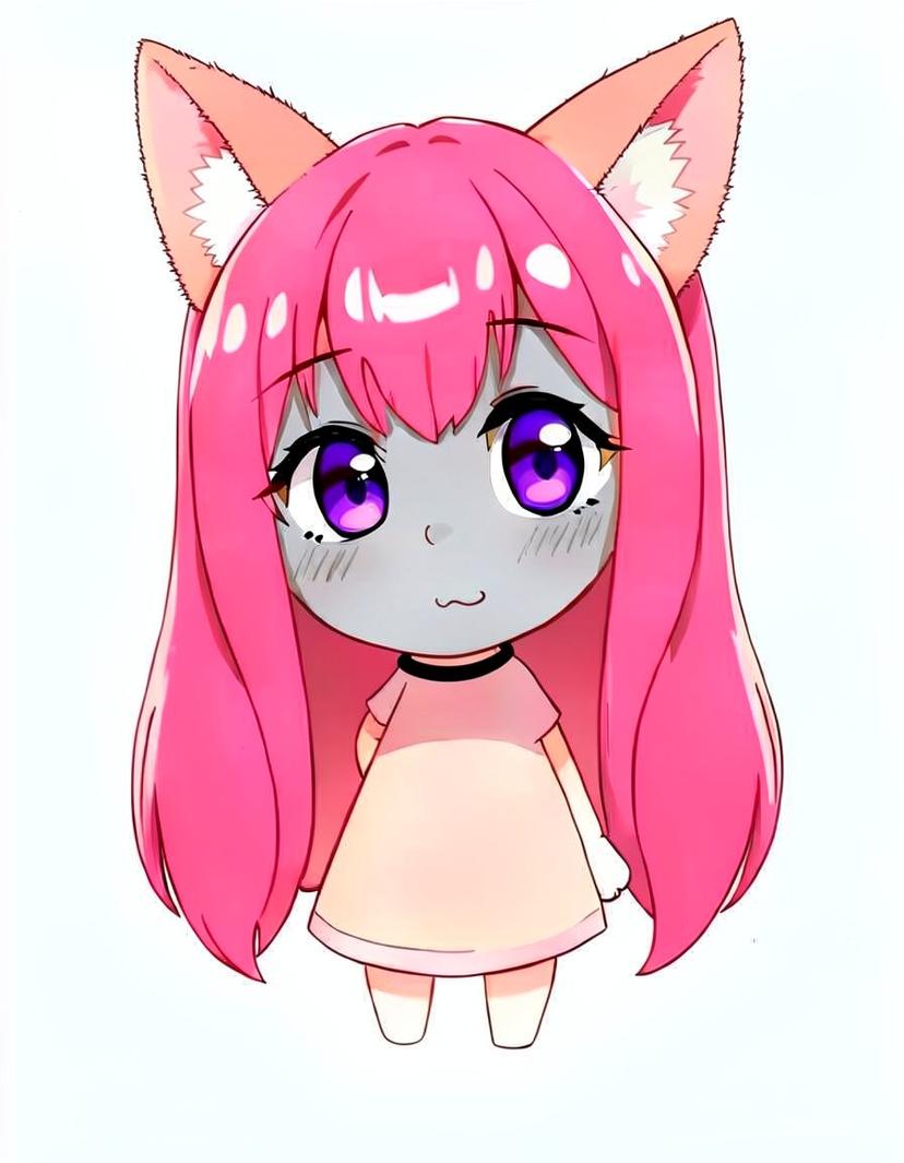 Lila Purrrose, a Catgirl OC made on GenTube