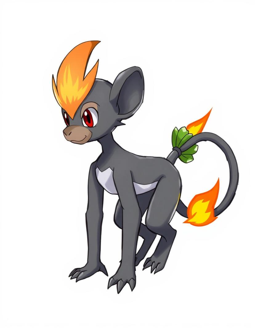 Scorchape, a Pokemon OC made on GenTube