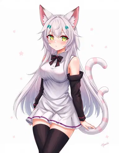 I wanna create a catgirl (Neko) a human with cat ears and a cat tail