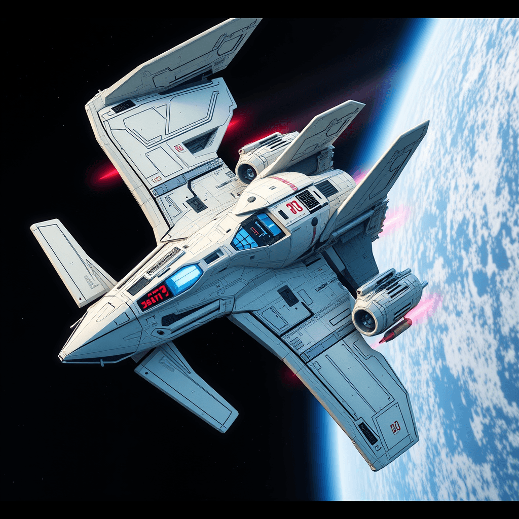 turn your most futuristic concept into a starship that is propelled by extremely powerful and efficient thrusters, with large, sweeping wings that provide additional lift and maneuverability.