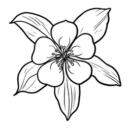 use this image as reference, remove the lines on the leaves, make the outlines thicker and bolder, add a stem