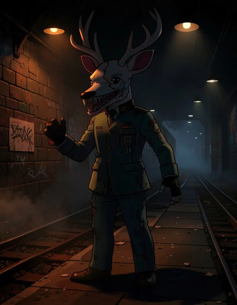 Ghostline, a FNAF OC made on GenTube