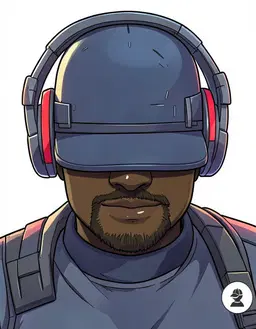Redraw the person in the reference image as a VTuber character portrait of them, fully clothed, a brown complexion, clean anime VTuber model art, cel-shaded 2D illustration, crisp lineart, vivid colours, soft rim lighting, head and shoulders, facing forward, plain flat white background. Keep their face, hairstyle and distinguishing features clearly recognisable as the same person.