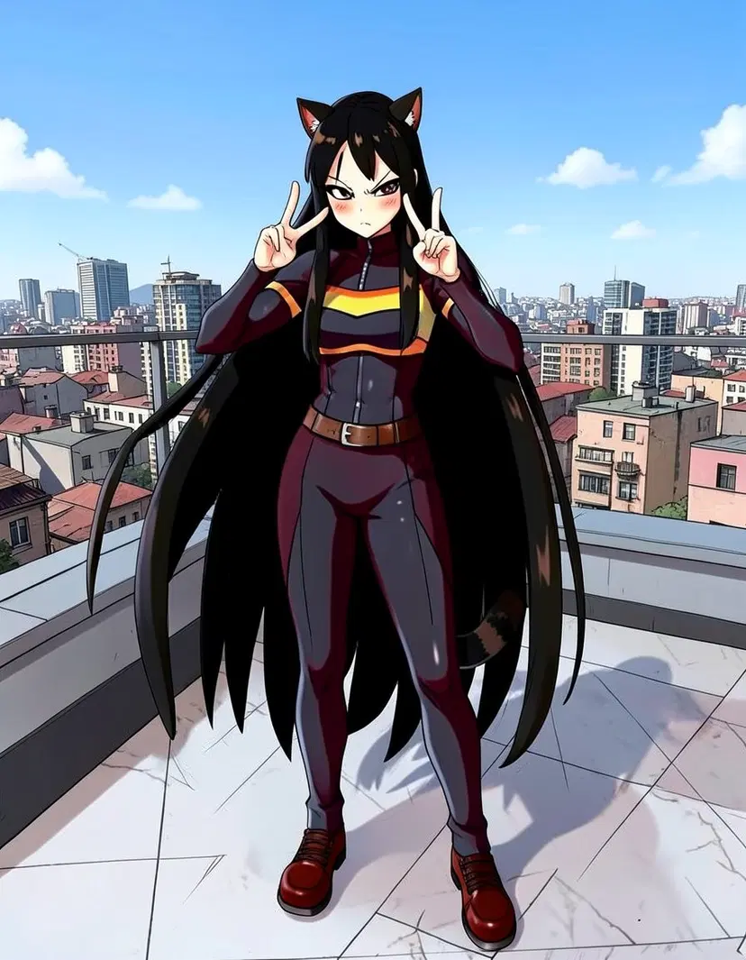 Kyo Purr, a My Hero Academia OC made on GenTube