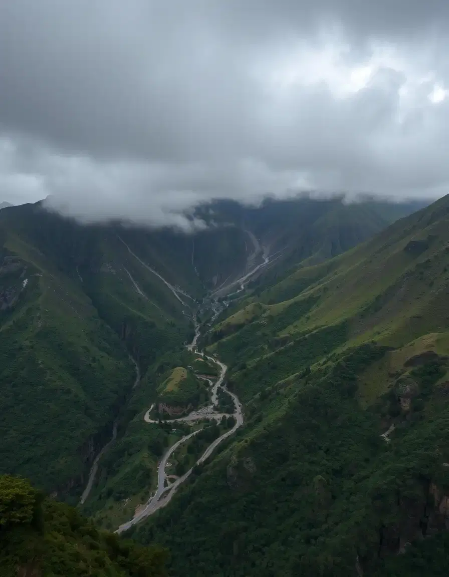 UnRealstic nature.picture clouded mountains Raining fast Black.one Seprate cloud.in centrecentre write .  Allah in.cloudes