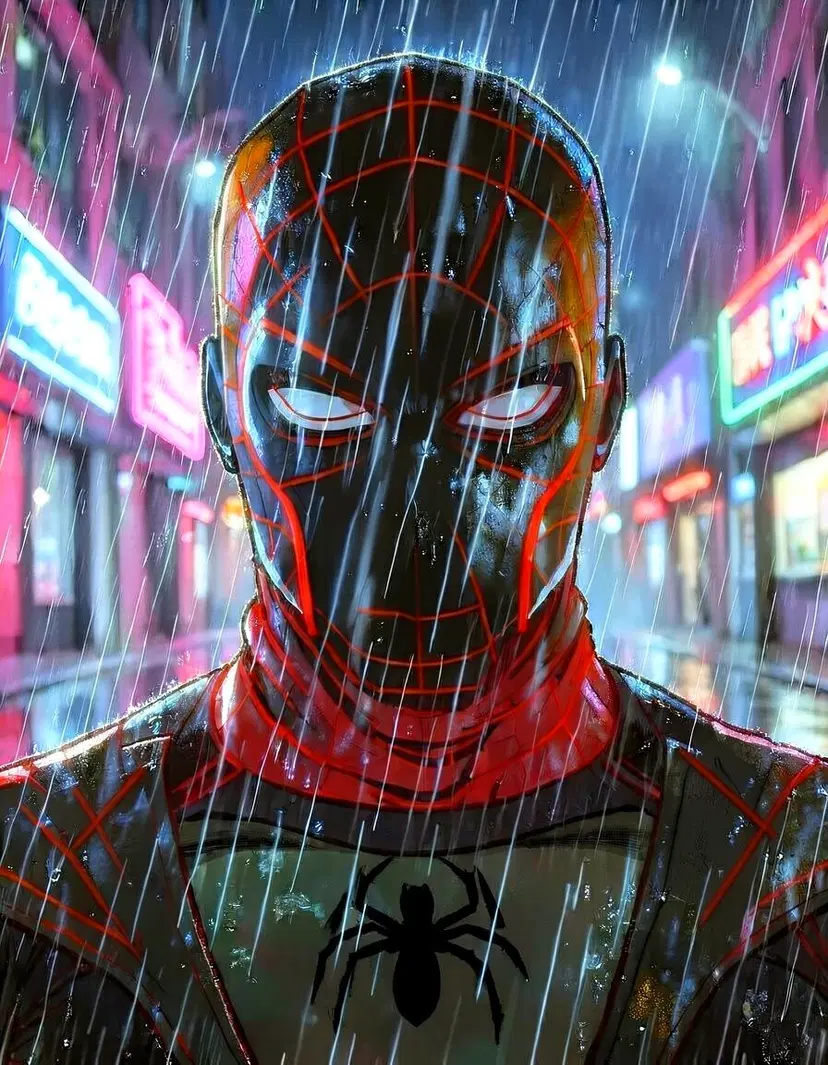 Crimson Veil, a Spider Man OC made on GenTube