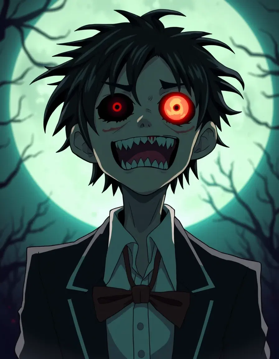 Horror character in anime vtuber style