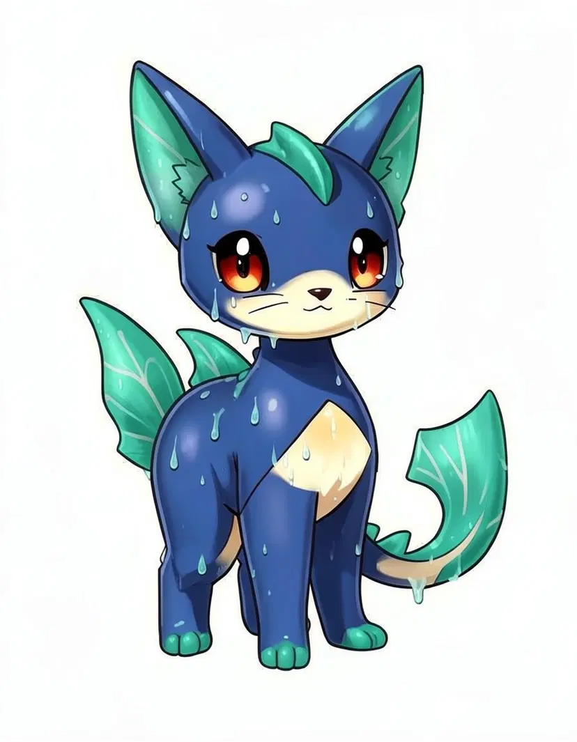 Purrsea, a Pokemon OC made on GenTube