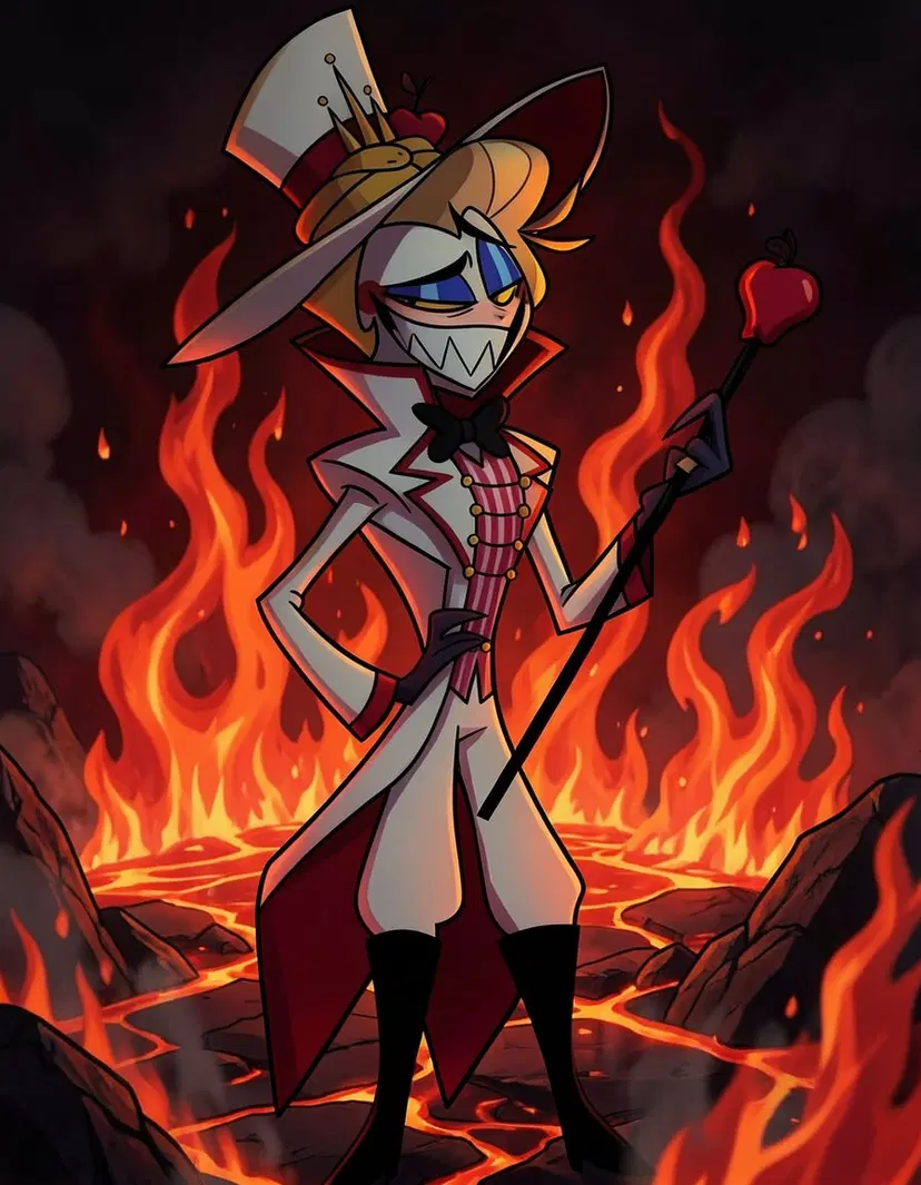 Lucifer, a Hazbin Hotel OC made on GenTube