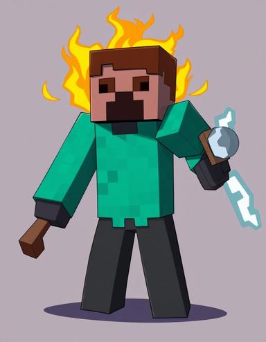 Dangerous Mob Enderman Minecraft Characters  Illustration, Blocky Characters, high quality. clip art