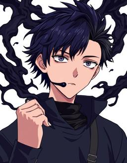 Ebonflare, a Jujutsu Kaisen OC made on GenTube