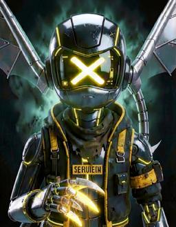 OnyxX, a Murder Drones OC made on GenTube