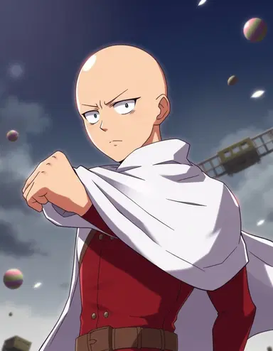 Saitama anime one punch man bald