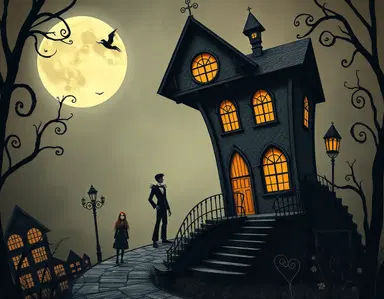 Whimsical Gothic Tim Burton Style
