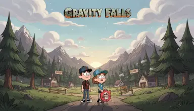 Gravity falls style background