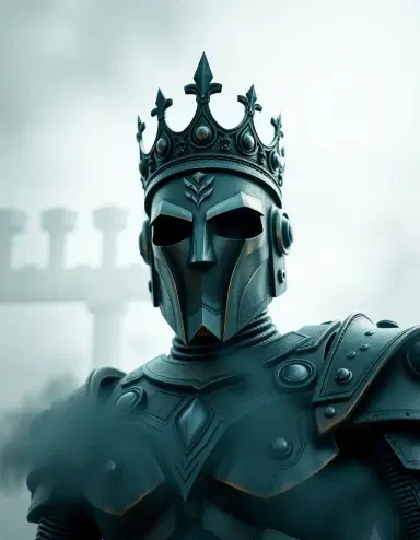 Titan speakerman with a crown