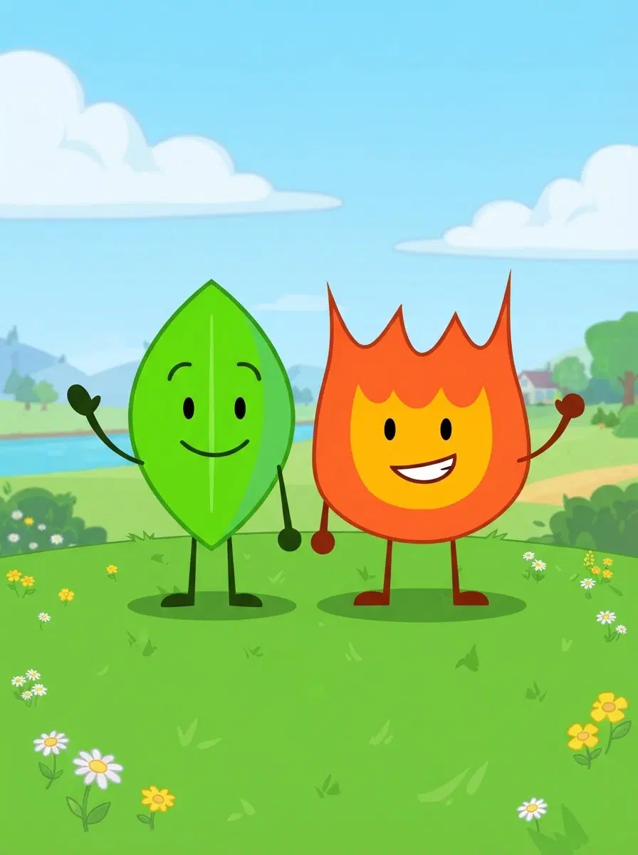 Add 2 characters from bfdi 1 boy character and 1 girl character