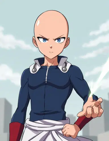Saitama anime one punch man bald