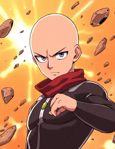 Saitama anime one punch man bald