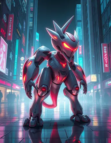 step 1: deconstruct & filter
- **subject**: "digimon"
- **defined as**: "non-human"
- **setting**: (inferred) "a futuristic world"
- **style**: "digitally-rendered, anime-style"
- filtered: no detailed body descriptions to remove. removed poetic language about "refinement, precision, and artificial perfection".
step 2: reconstruct with new theme
"a smooth and polished digimon in a futuristic cityscape. the digimon's surface, akin to high-end ceramics, glows softly in the neon-lit environment."
final output:
"a smooth and polished digimon in a futuristic cityscape. the digimon's surface, akin to high-end ceramics, glows softly in the neon-lit environment."