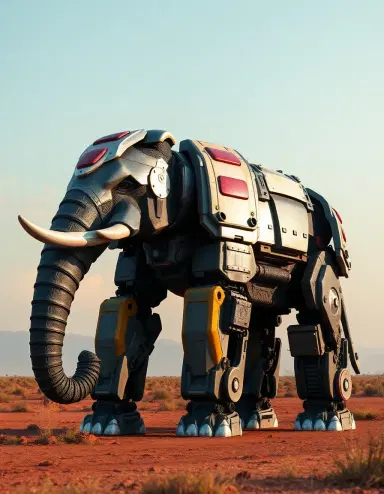 a elephant maximal who look like an autobot robot transformers
