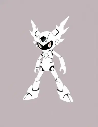 a modern take on the iconic digimon.
digimon, minimalist line art figure, monochromatic.