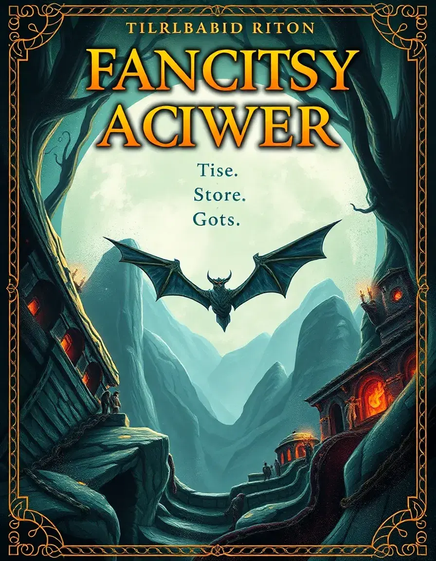 book cover design for fantasy author without book name and title