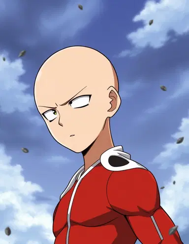 Saitama anime one punch man bald