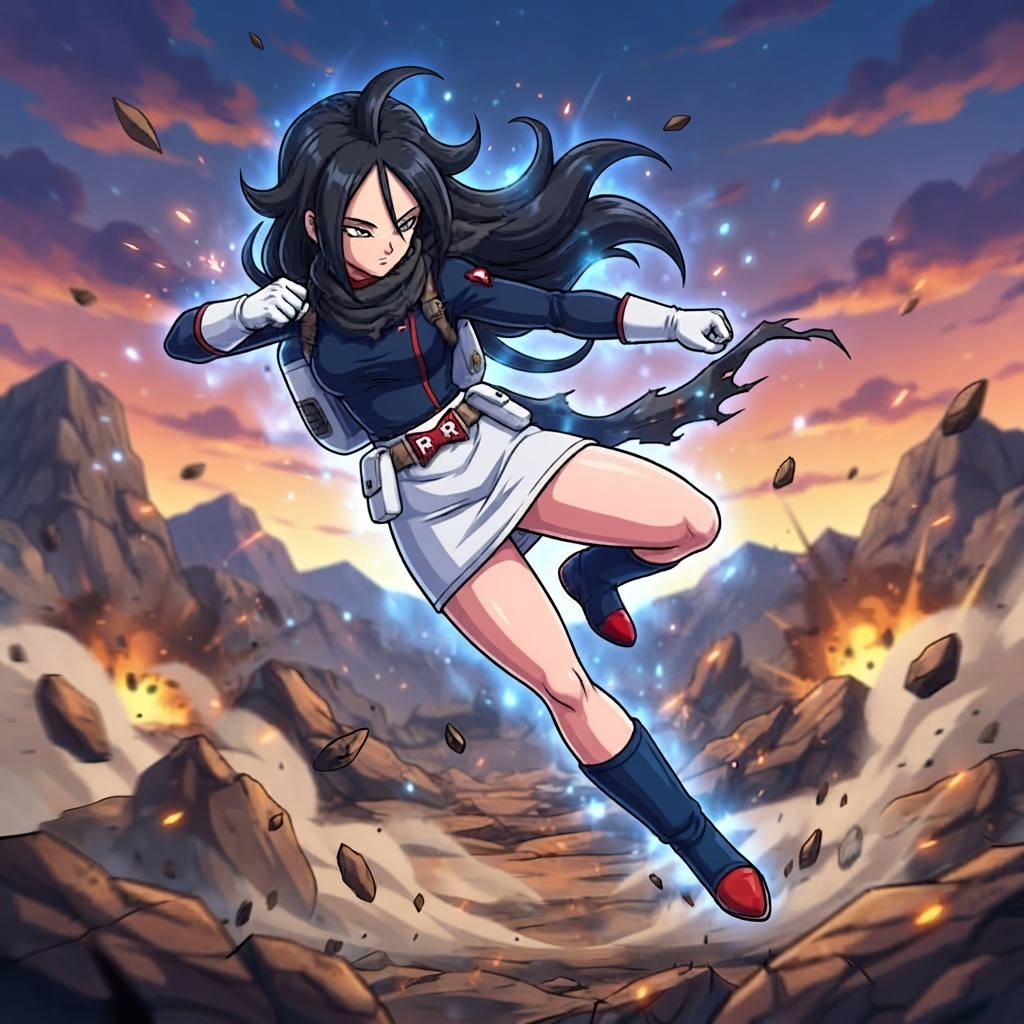 Android — a kind of Dragon Ball character, painted on GenTube