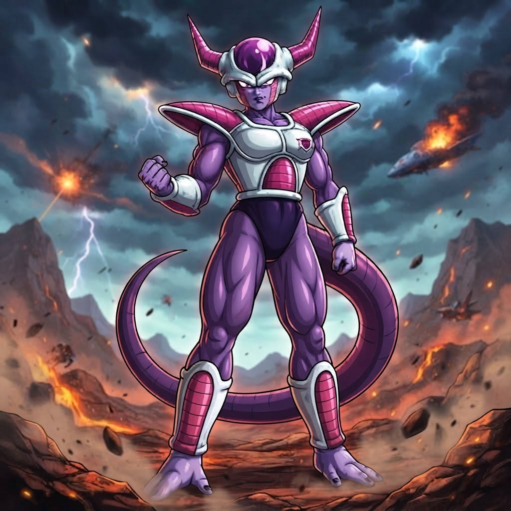 Frost soldier — a kind of Dragon Ball character, painted on GenTube
